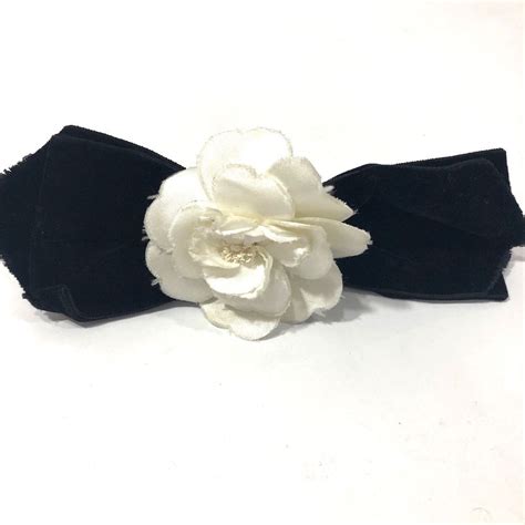 vintage chanel hair clip|chanel ribbon bow.